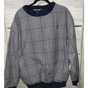 Ralph Lauren Polo Golf Sweater - Navy Plaid Checkered, Medium